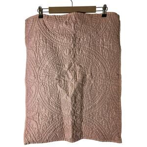 OPALHOUSE Tan Pink Quilted STANDARD Pillow Shams Set of 2